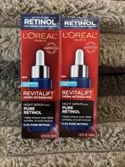 2Pk L'ORÉAL Paris Revitalift Derm Intensives Night Serum 1.0 Fl Oz Ea New