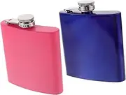 VALICLUD Leakproof Pocket Flask Set 2pcs Stainless Steel Flasks for Liquor Whiskey Beer Outdoor Accessory