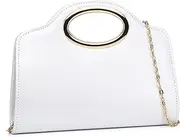 [MUDUO] Top Handle Clutch Bags for Women, Evening Handbag Shoulder Crossbody Purse with Gold Chain
