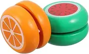 Kisangel 2Pcs Wooden for Fun Outdoor Plaything with Cute and Watermelon Designs Safe and Childrens Play for Creative Learning Activities