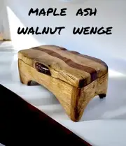 Wood Keepsake Jewelry Trinket Storage Box Handmade in USA Rustic Wood Watch Box