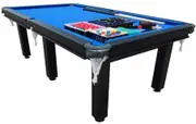 8FT Pool Table Billiard Table Snooker Table 25mm Table Top With Net Pockets and Full Accessories