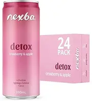 Nexba Nootropics – Detox – Cranberry & Apple – All Natural Sugar Free – 24 x 330mL Cans