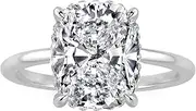 [RURULUYA] 4CT Elongated Cushion Cut Engagement Rings for Women, Simulated Diamond Ring, 925 Sterling Silver 18K White/Yellow Gold Plated Promise Ring
