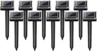10PC Snake Repeller Solar Powered Ultrasonic Mole Mice Pest Rodent Rat Repellent