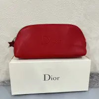 在飛比找蝦皮購物優惠-Dior 迪奧紅色化妝包