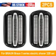 2x For Braun Shaver Foil Head Part Cutter Razor Blade 32B 3-Series A Replacement