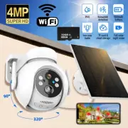 4MP Solar Security IP Camera Battery Powered Outdoor Wireless WiFi CCTV Camera