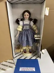 Franklin Mint Heirloom Dorothy Porcelain Doll Wizard Of Oz In Original Box Cert