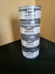 730. NEW STERNO HANDY FUEL METHANOL GEL CHAFING FUEL 4 PACK