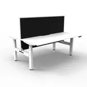 1800Mm Workstation With Screen Natural White And White