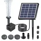 Solar Powered Oxygenator Pond Portable Water Oxygen Pump Air Stone Aerator