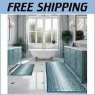 Luxury Chenille Bath Rug Set, 2-Piece Machine Washable, Plush Non-Slip 20" x 60"