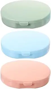Ipetboom 3pcs Box Portable Pill Organizer Travel Case Compact Medicine Storage Box Sakura Airtight Design for Daily Use and Outdoor Adventures