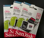 3x 32 GB SanDisk Ultra Micro and 3x 1GB USB Swivel Pro Flash drive