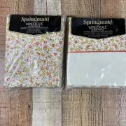 Vintage Midcentury Twin size sheet set Calico print NEW Original Package