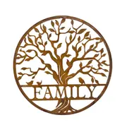 Willow & Silk Laser-Cut 50cm Tree of Life w/Birds 'Family' Plaque Sign Wall Art
