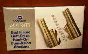 Mantua Steel Bolt On to Hook On Conversion Brackets for Bed Frame NEW IN BOX
