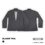 KATUN HITAM JSTRO JAS BLAZER 男士棉質斜紋黑色正裝西裝外套單排扣