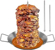 Vertical Skewer Pan - Stainless Steel Vertical Meat Spit Barbecue Skewers | Brazilian Skewer Stand, Bowl-Shaped Base Grilling Pan for Large Meat, BBQ Dishes