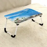 Adjustable Folding Laptop Desk - Non-slip W-shaped Legs Square Pattern Portable Cloud Design