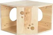 PETOMG Cat Wall Shelves, Large Cat Perch, Cat Wall Mounted | Rubber Wood