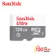 SanDisk Ultra microSD 128GB記憶卡(SDSQUNR-128G-GN3MN)