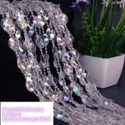 Home Crystal Glass Octagonal Bead Curtain Door Acrylic Chain Transparent String