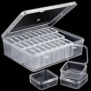 30Pcs Small Bead Organizer Box with Lids, Clear Plastic Storage Containers for Jewelry Rhinestones, Diamond Painting, Crafts, Small Parts