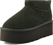 [CUSHIONAIRE] Women's Hippy Genuine Suede pull on platform boot +Memory Foam