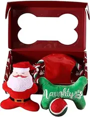 Dog Interactive Chew Toy | Chew Plush Christmas Theme Toy | Indoor Bored Medium and Large Dogs Interactive Flying Disc and Toy Ball for Outing, Backyard