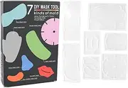 7 Types Facial Mask Mold Mask Making Plate Reusable Face Mask Patch Molds DIY Facial Mask Machine Maker Accessories for Beauty Salon