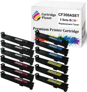 3 Sets BCMY Compatible Toner Cartridge Replacement for HP 827A CF300A CF301A CF303A CF302A (29,500/32,000 (B/CMY) Pages) for HP Color Laserjet Enterprise M880z M880z+ M880z+ NFC