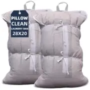 Mesh Laundry Bags Clean for Pillows Pack of 2 (28 x 20 Inches) Overcoat Small...