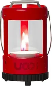 Uco 24358 Outdoor Camping Lantern, Mini Candle Lantern Kit, Volcano Red