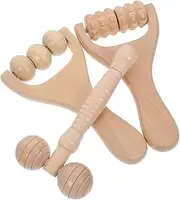 Healeved 3pcs Wooden Face Roller Convenient Massage Tool for Relaxation Versatile Wood Massagers for Face Neck and Shoulders Luxurious Skincare Accessory