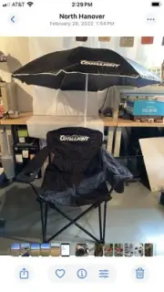 Coors Light Portable Folding Chair and Umbrella NEW Tailgate Beach Camping.