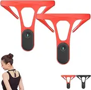 The Smart Posture Luxe - Invisible Posture Corrector for Men & Women, Adjustable Back Brace for Straight Posture, Comfortable & Breathable Posture Support for Office, Driving, Workouts (red*2)