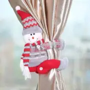 Snowman Curtain Tieback - Festive Plush Christmas Curtain Holder for Holiday Dec