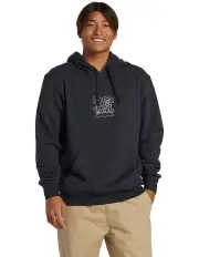[Quiksilver] Graphic Mix Pullover Hoodie in Black