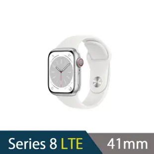 【Apple】Apple Watch S8 LTE版 41mm(鋁金屬錶殼搭配運動型錶帶)