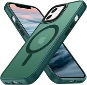 [ROUMAYMAY] Magnetic Case for iPhone 12/12 Pro Case, [Compatible with MagSafe] Military Grade Protective Slim Translucent Matte Skin Smooth Phone Case for iPhone 12 Cover, Black