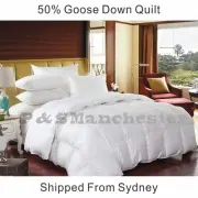 NEW WARM 50% Goose Down Quilt Doona Duvet Single/Double/Queen/King/Super King