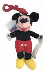 MICKEY MOUSE DISNEY BEAN BAG KEY CHAIN BACKPACK CLIP W/ TAGS