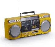 aiwa Retro Boombox CD Player Cassette Recording Bluetooth 5.0 Speakers - Yellow