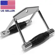 Home Gym Cable Attachment Exercise Machine Tricep Row V Pull Bar D Handle Rubber