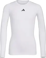 [adidas] Boys' Moisture Wicking Compression T-Shirt Techfit Athletic Long Sleeve Tee