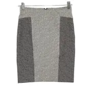 Rachel Roy Pencil Skirt Mini Black White Herringbone Pattern Womens Size 4 NWT