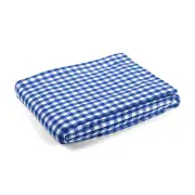 RANS Gingham Checked Blue Tablecloth