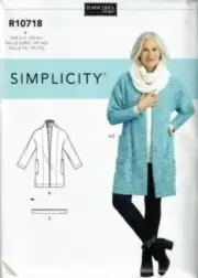Misses Cardigan Scarf & Headband Simplicity R10718 NEW Uncut Sewing Pattern